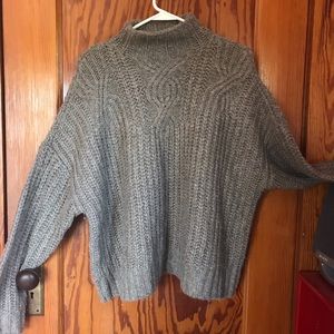 Aerie brown/gray knit sweater